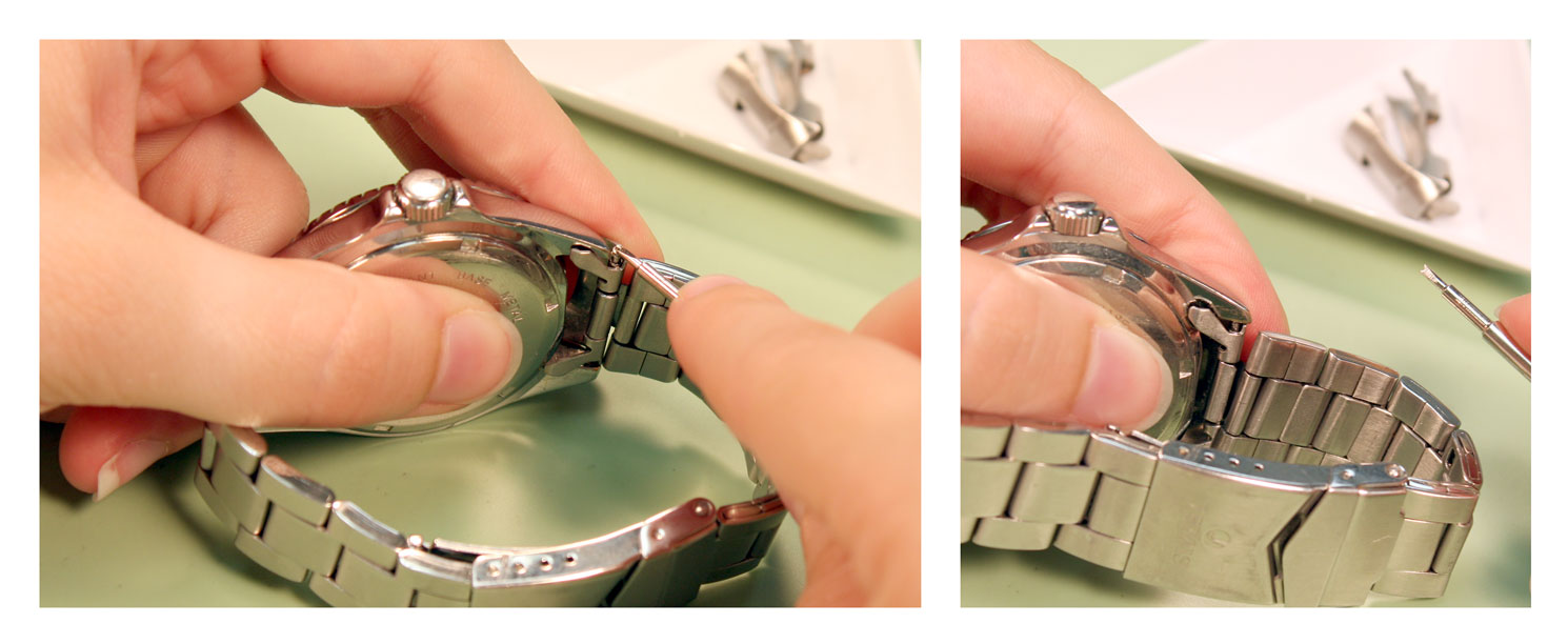 How to Change a Metal Watch Band Spring Bar Style with End Pieces