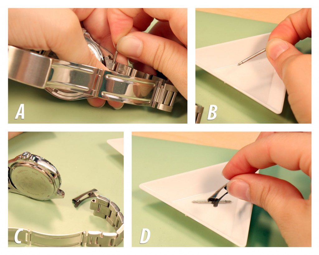 How to Change a Metal Watch Band Spring Bar Style with End Pieces